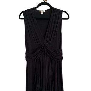 Boston Proper Black sleeveless knotted rose dress Size M